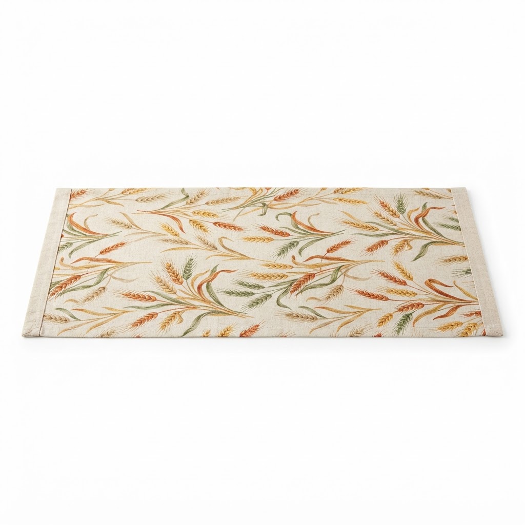 Wheat Print Cotton Table Runner