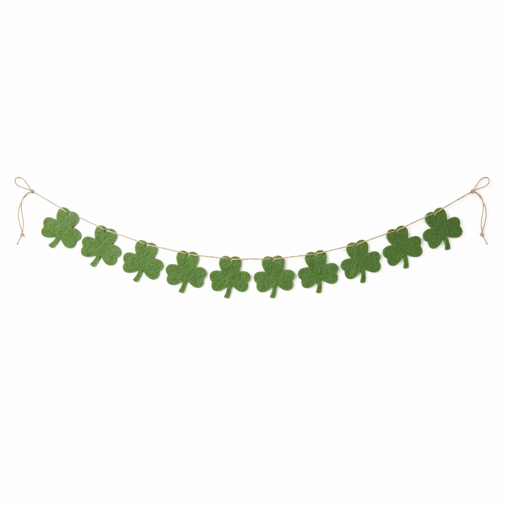 core Felt Shamrock Bunting Banner