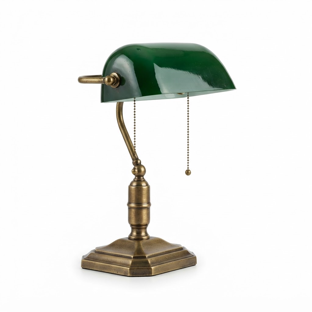 Brass Bankers Desk Lamp