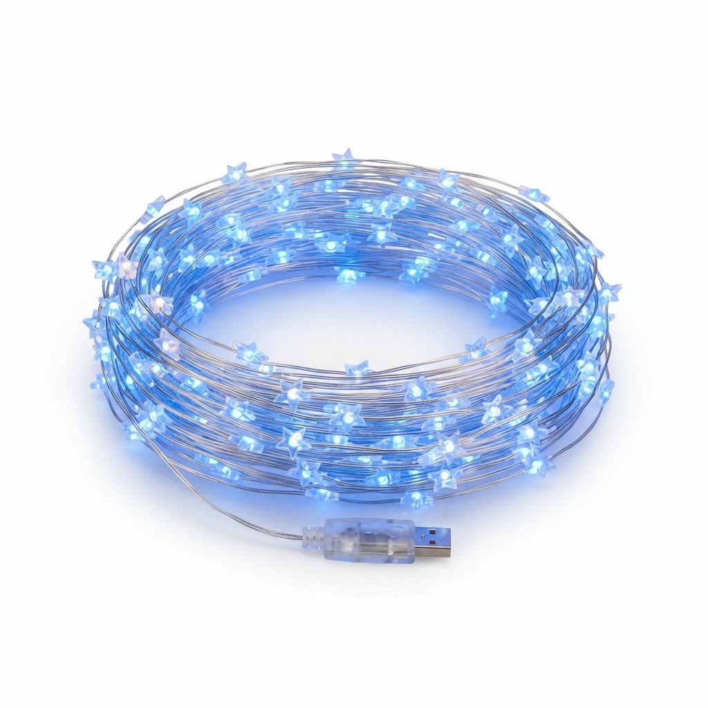 Blue Starry String Lights