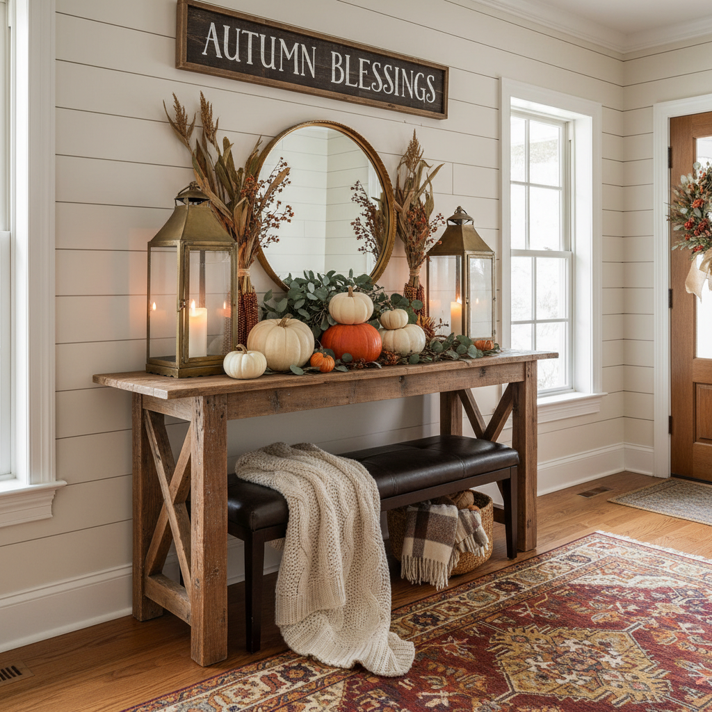 Rustic Fall Entryway