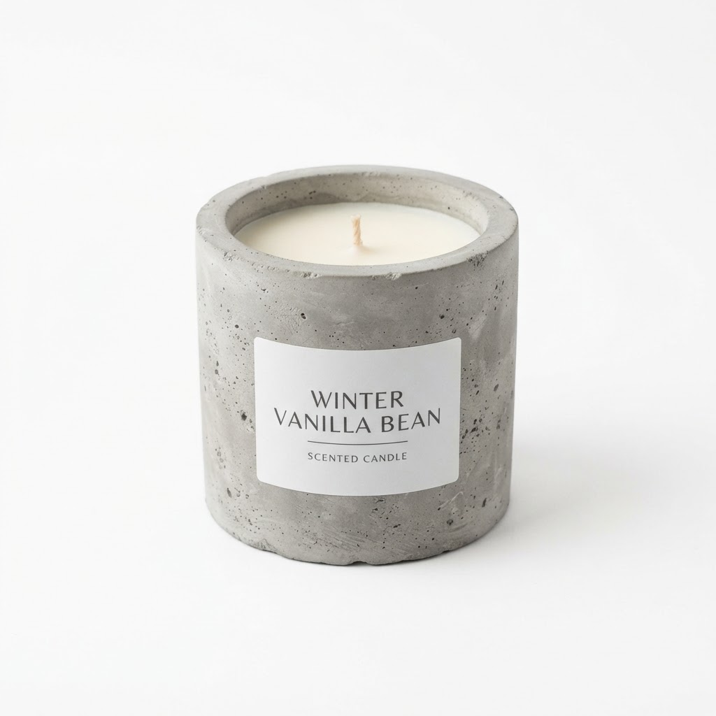 Winter Vanilla Bean Scented Candles