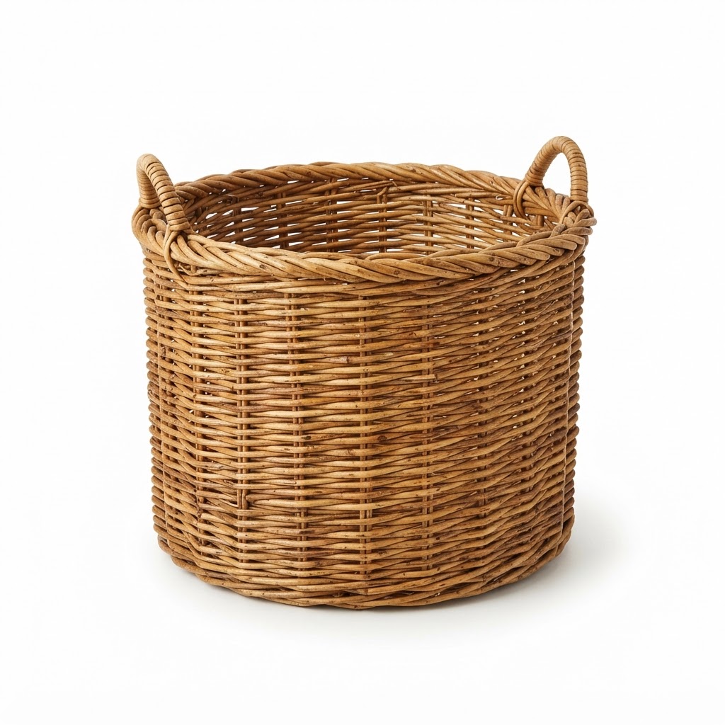Woven Rattan Storage Basket