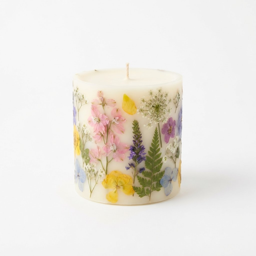 Pressed Floral Scented Candle