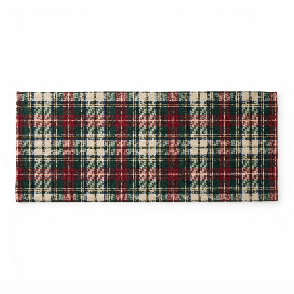 core Plaid Cotton Bathroom Runner