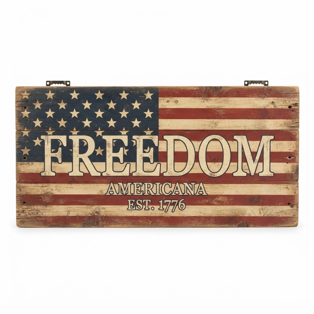 Style Americana Freedom Wall Sign