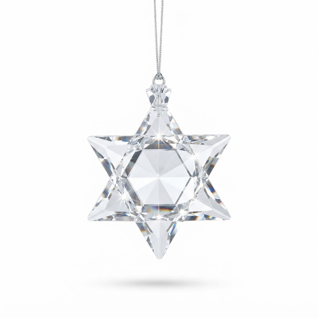 Crystal Star of David Ornament