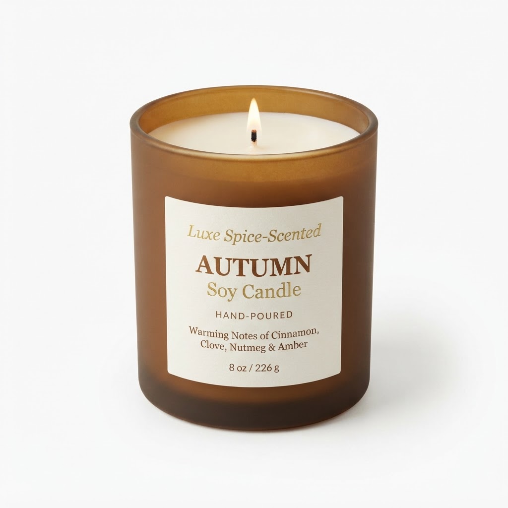 Luxe Spice-Scented Autumn Soy Candle