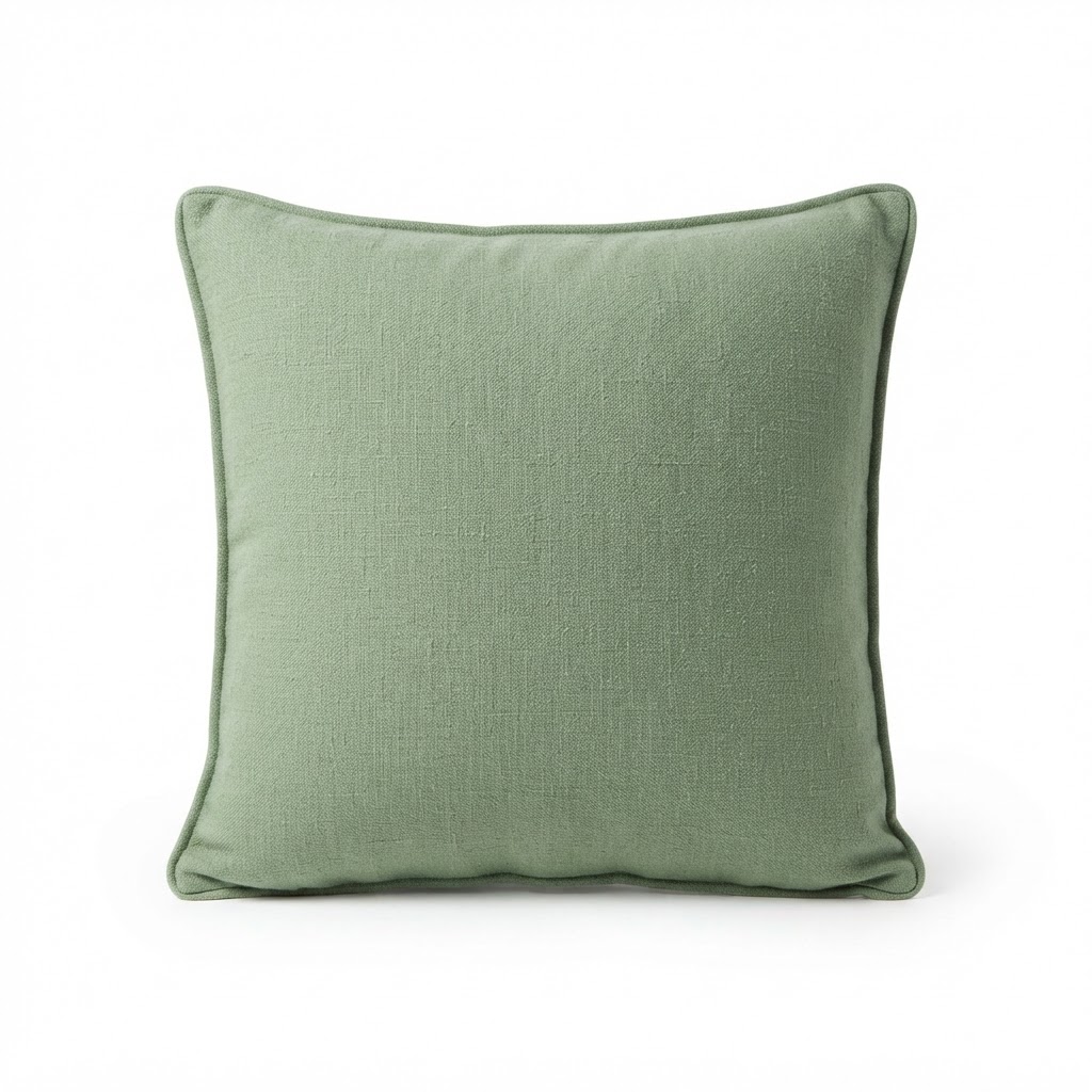 Sage Green Cotton Cushion
