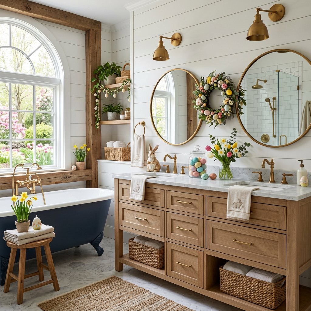 Modern Cottage Easter Master Bathroom