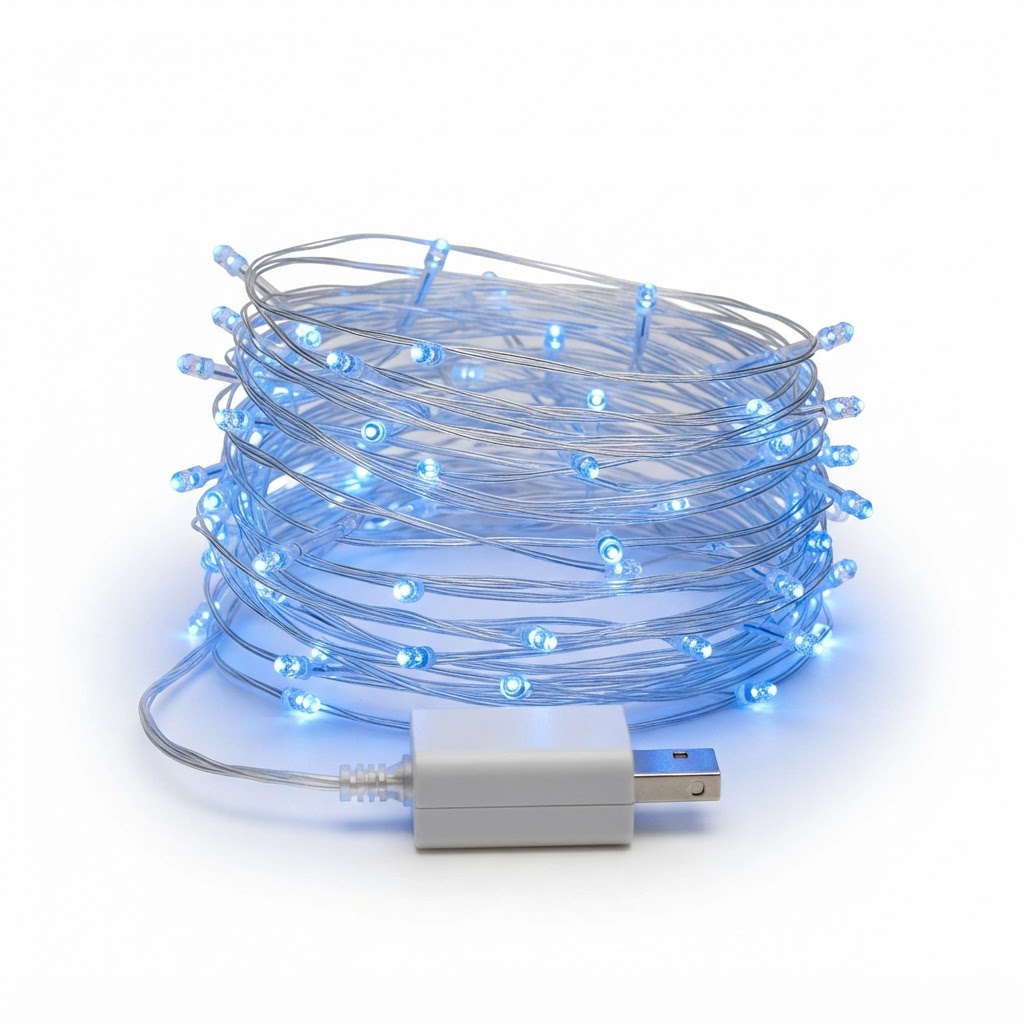 Blue Glow String Lights