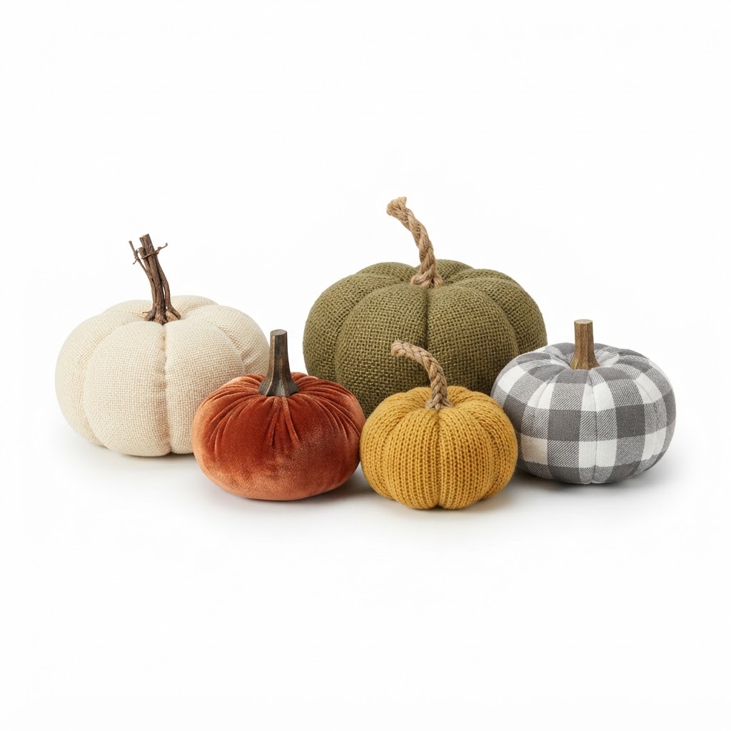 Faux Pumpkin Decor Assortment