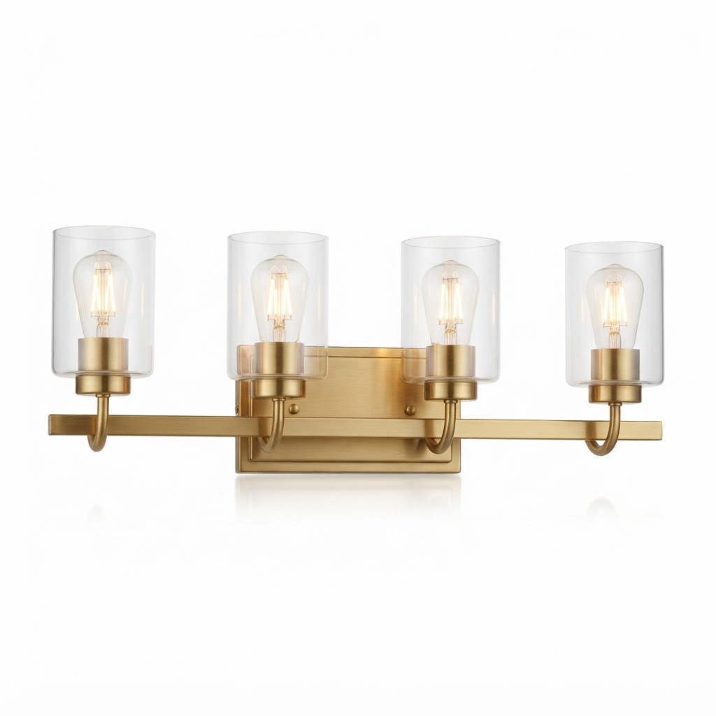Brushed Gold Vanity Light Fixture