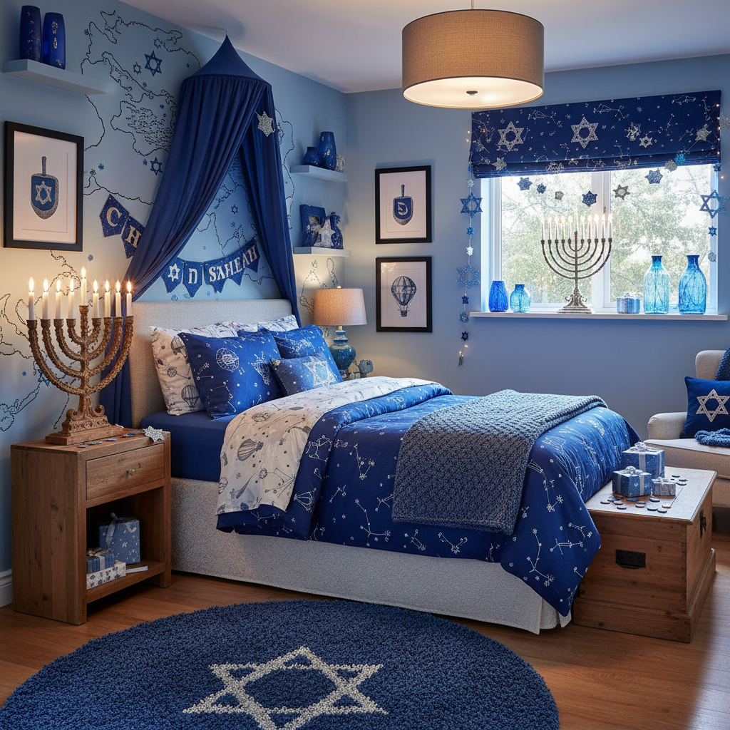 Traditional Hanukkah Child Bedroom (Boy)