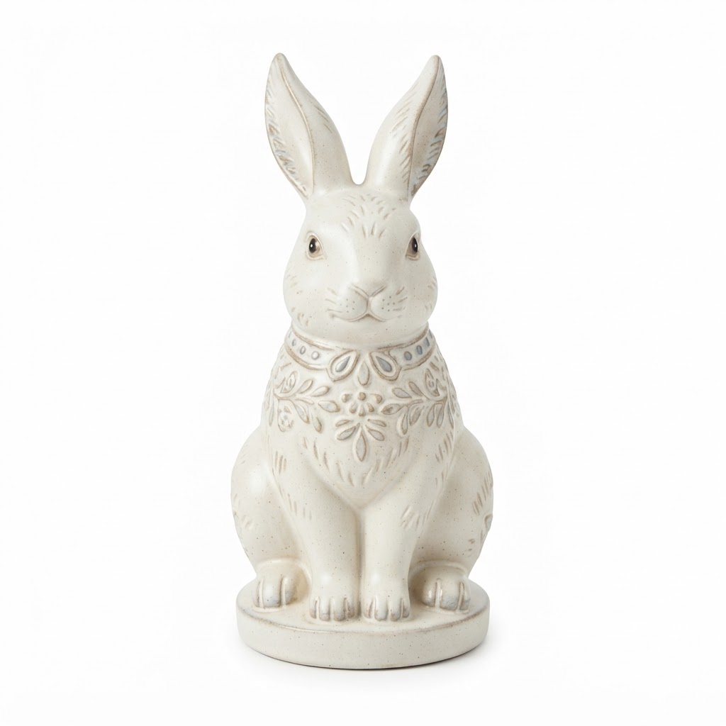 Ceramic Bunny Statue
