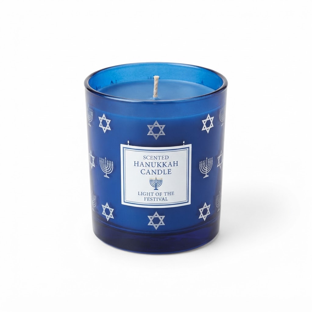 Scented Blue Holiday Candle