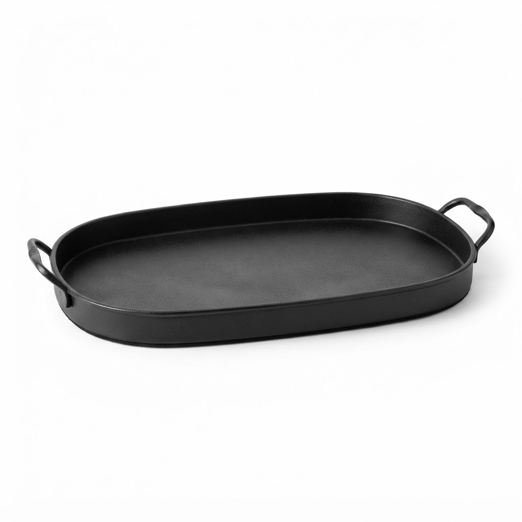 Spring Matte Black Decorative Tray
