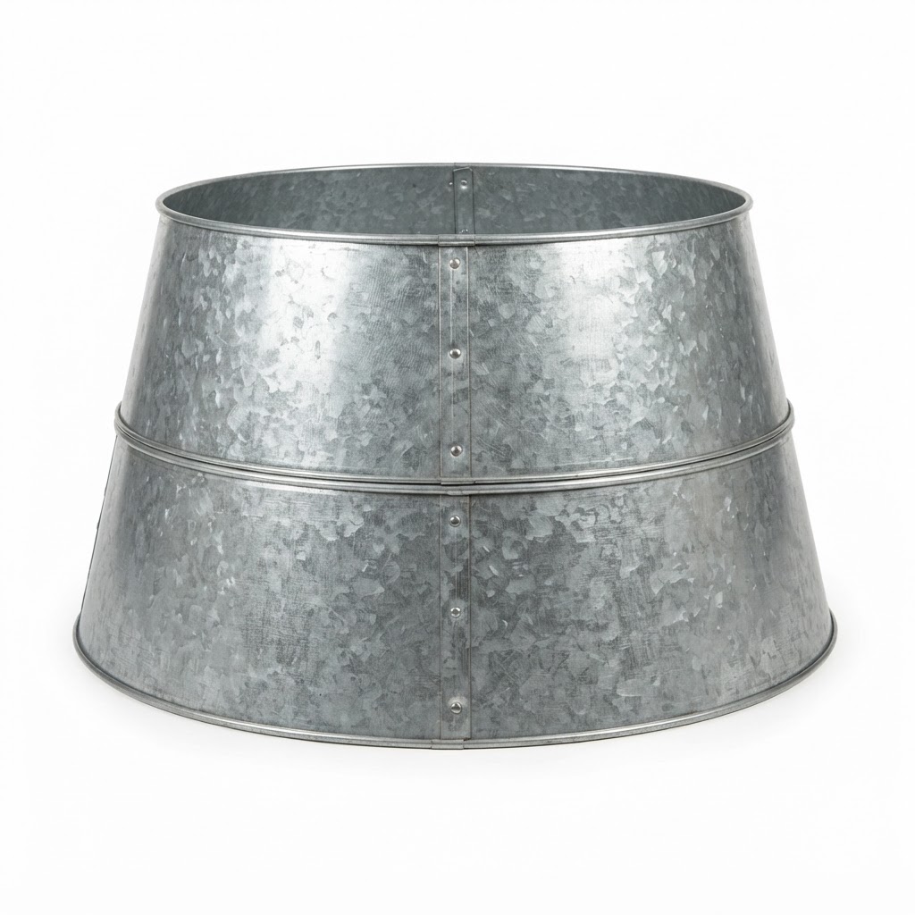 Galvanized Metal Christmas Tree Collar
