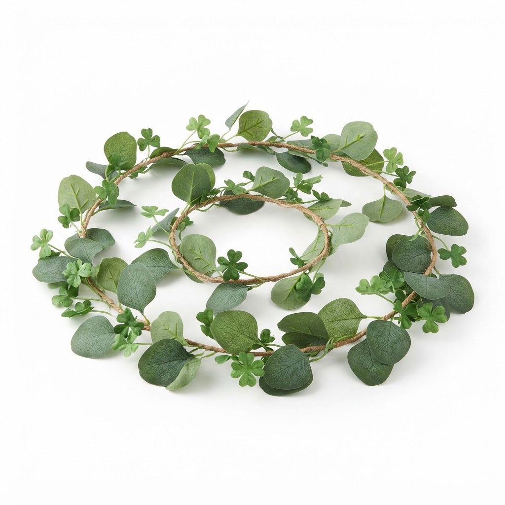 Artificial Eucalyptus Shamrock Garland