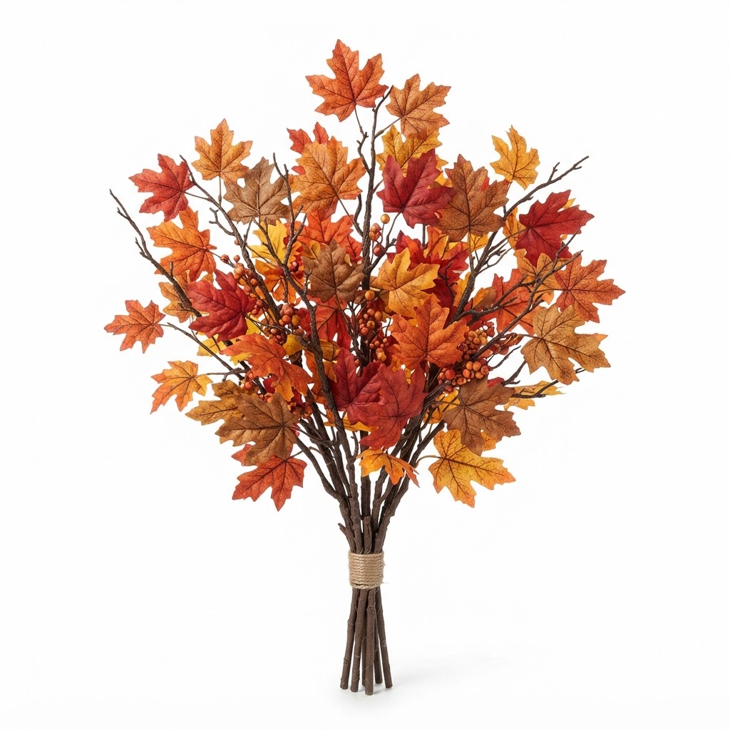 Autumnal Faux Maple Branch Arrangement