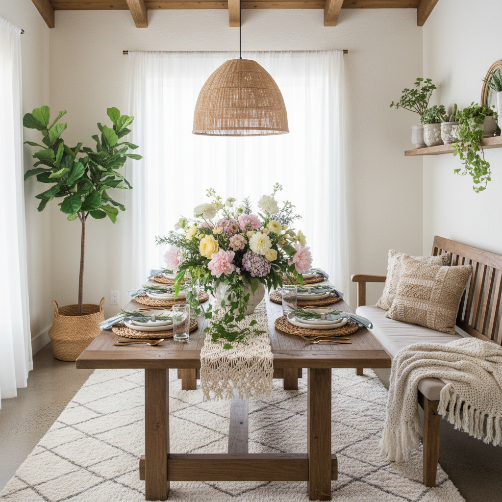 Boho Spring Dining Room