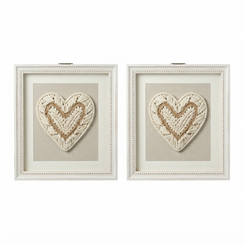 Transitional Heart Wall Art Set