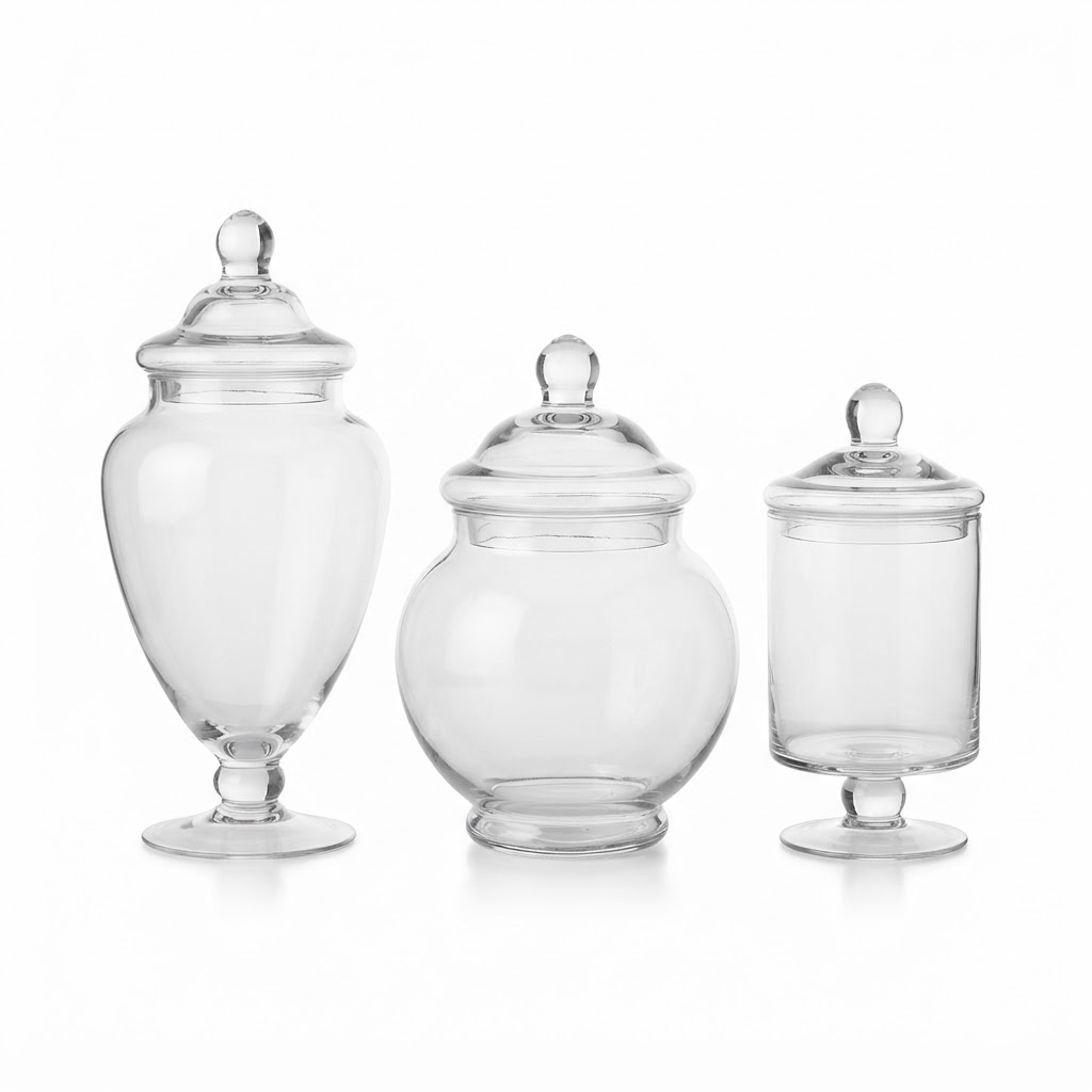 Glass Apothecary Jar Set