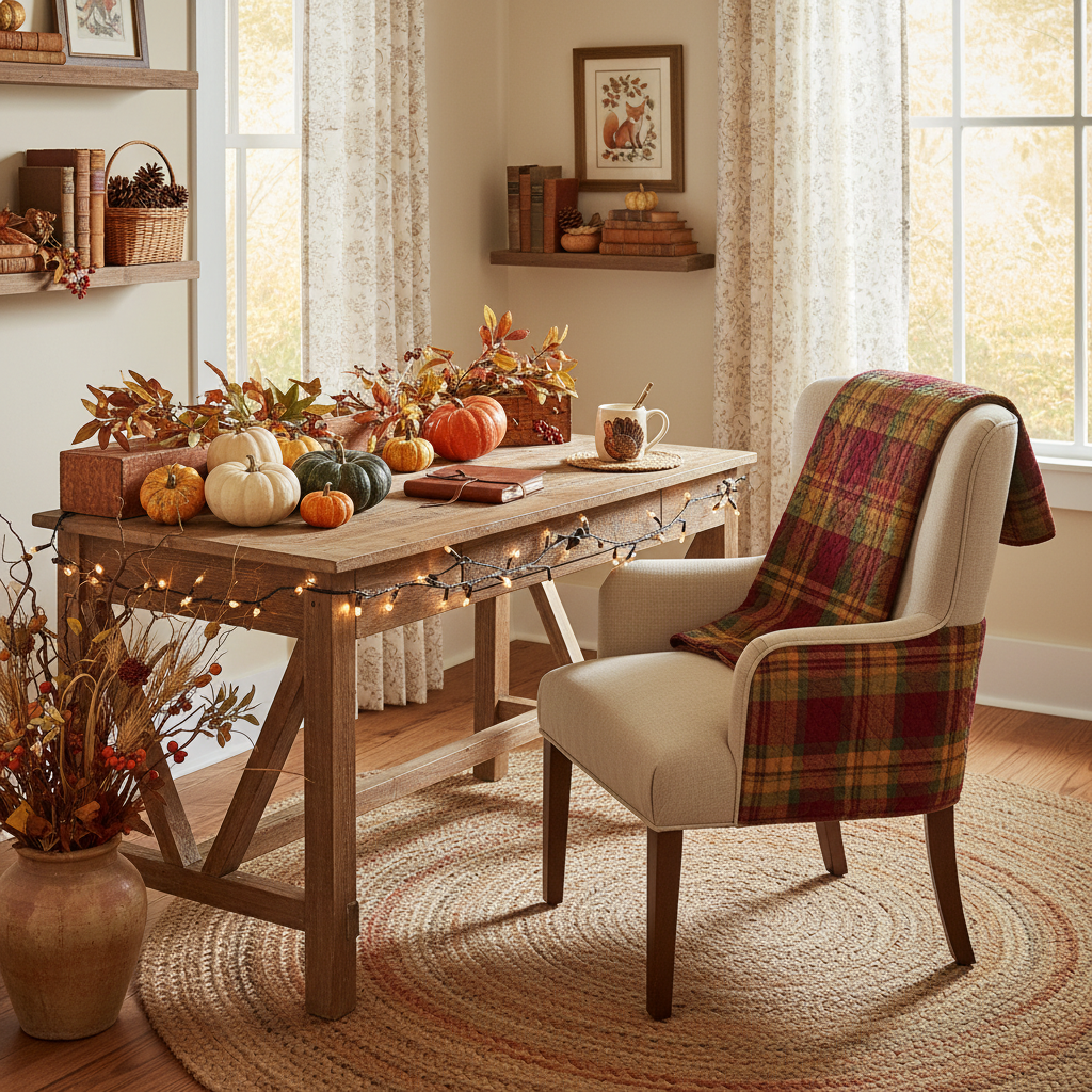 Cottagecore Thanksgiving Home Office