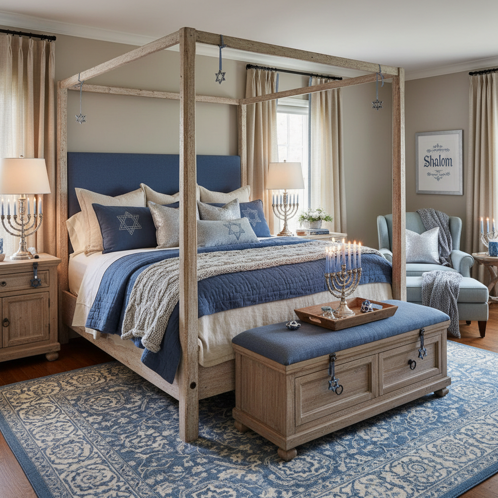 Country Hanukkah Master Bedroom