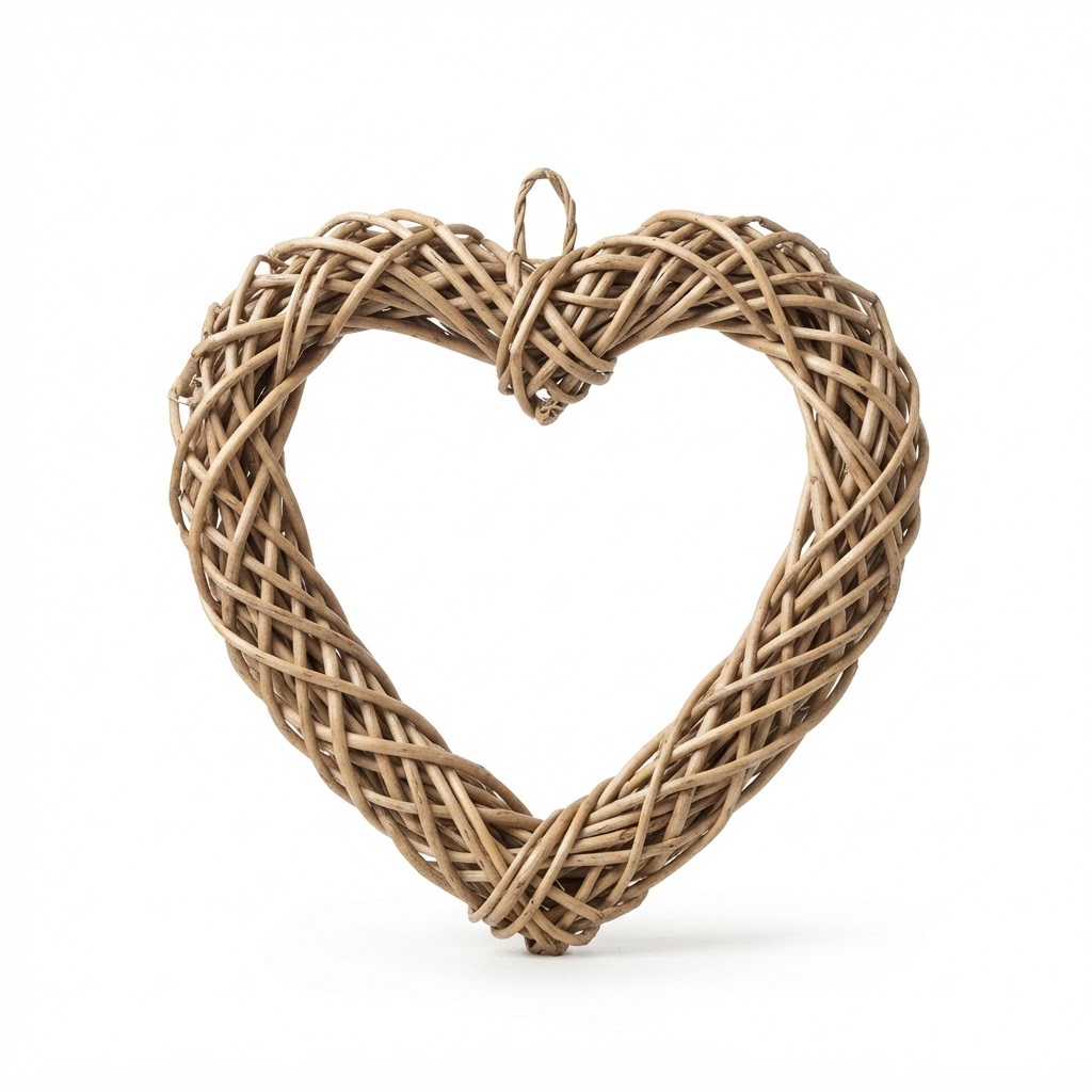 Rattan Heart Shaped Wreath