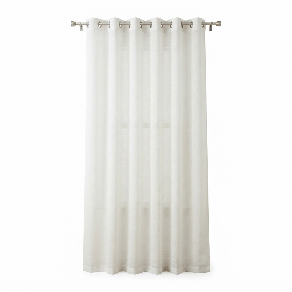 Transitional Linen White Sheer Curtains