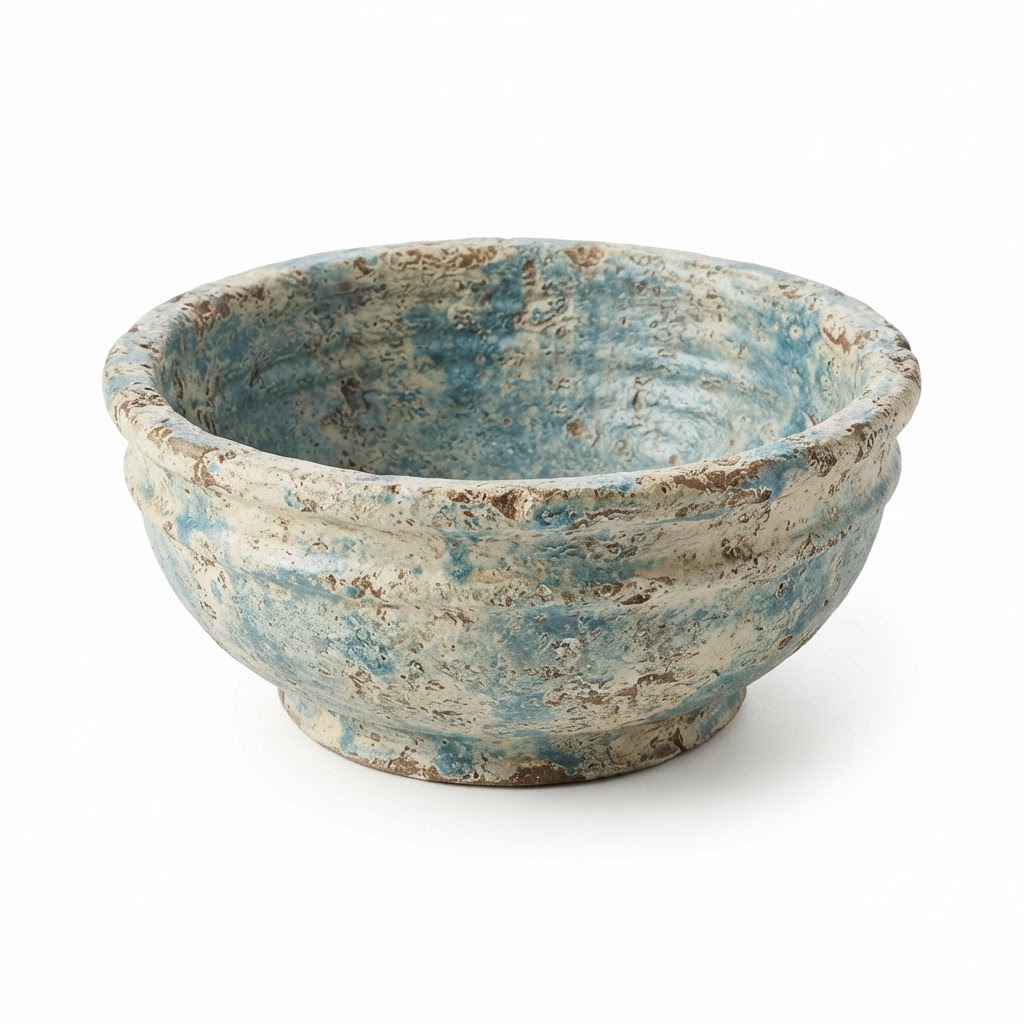 Distressed Ceramic Decorative Bowl