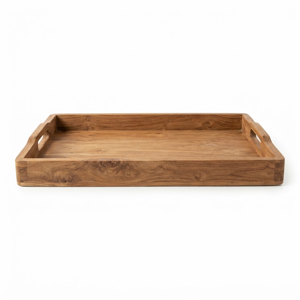 Organic Teak Wood Vanity Tray