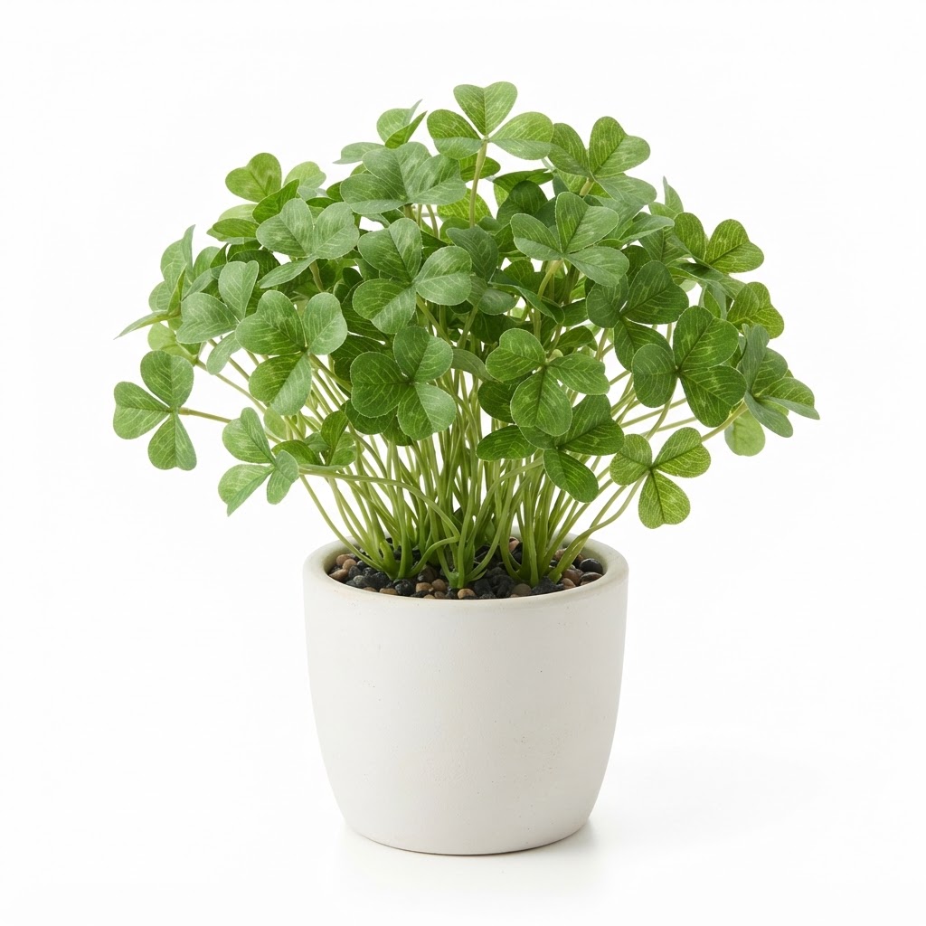 Potted Faux Clover Plant