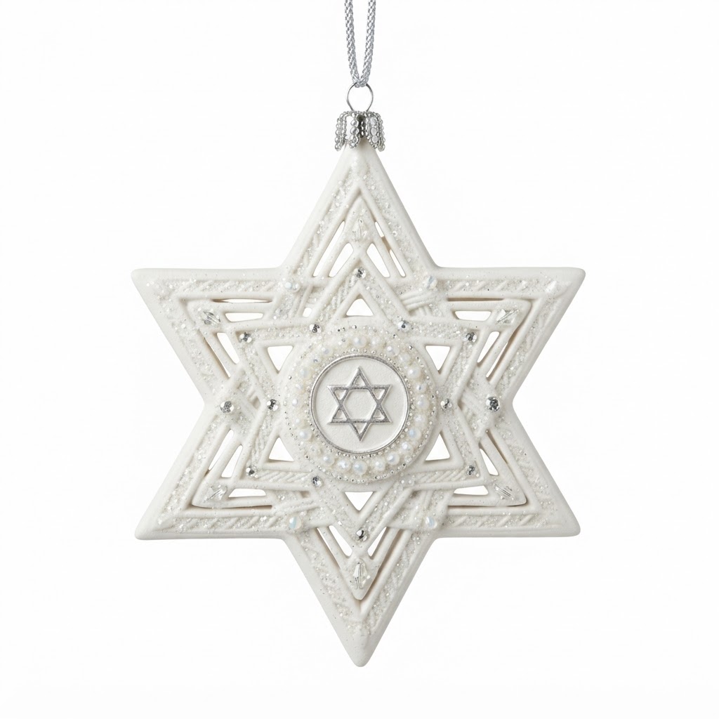 Transitional White Star Tree Decoration