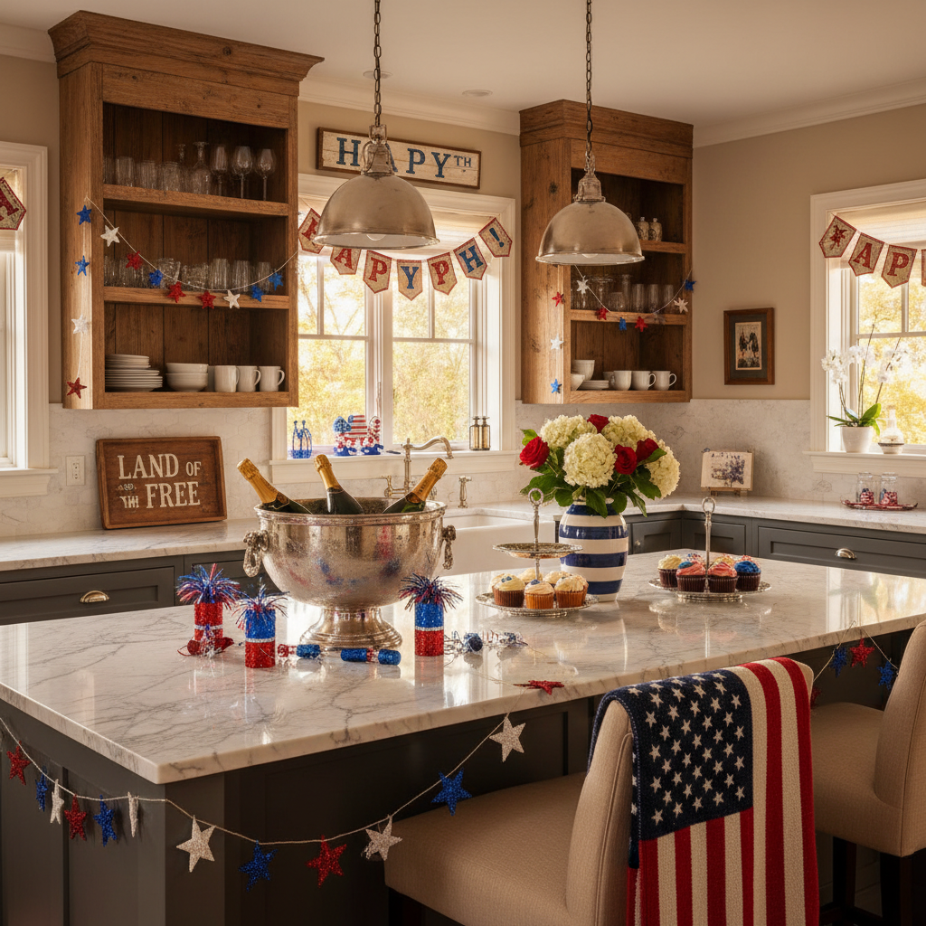 Glam Independence Day (4th of July) Kitchen