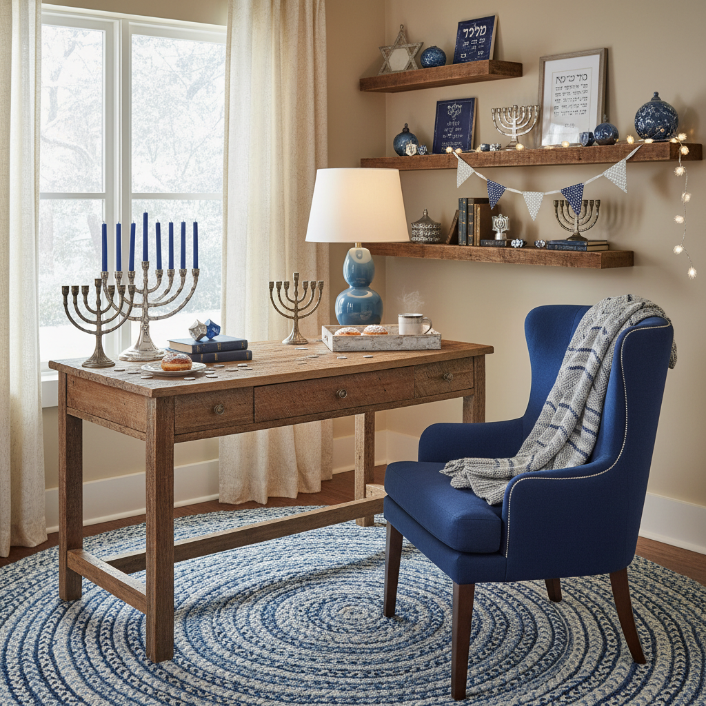 Country Hanukkah Home Office