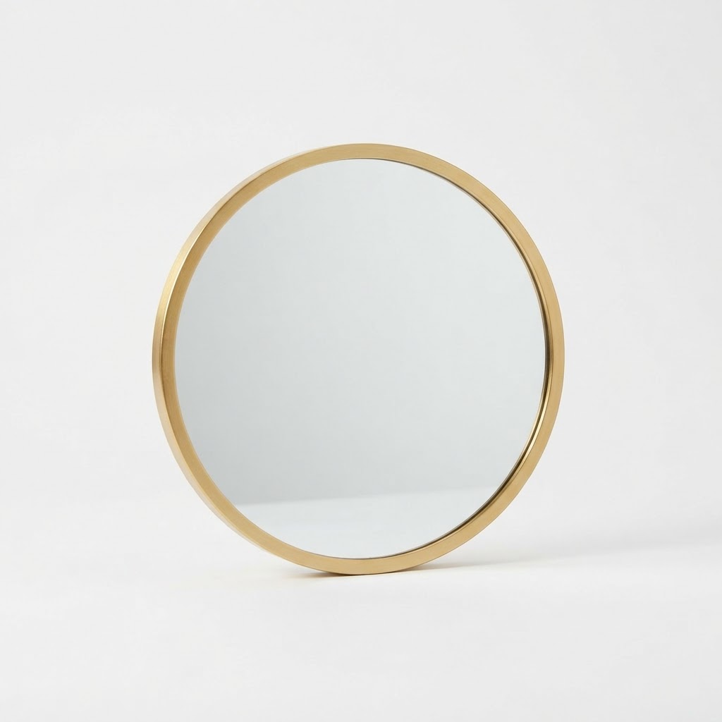Gold Framed Round Vanity Mirror