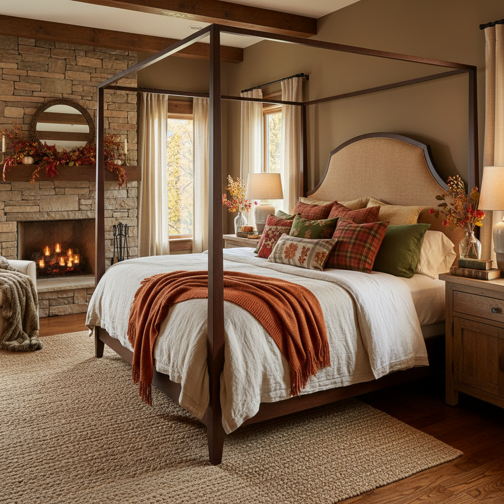 Rustic Fall Master Bedroom