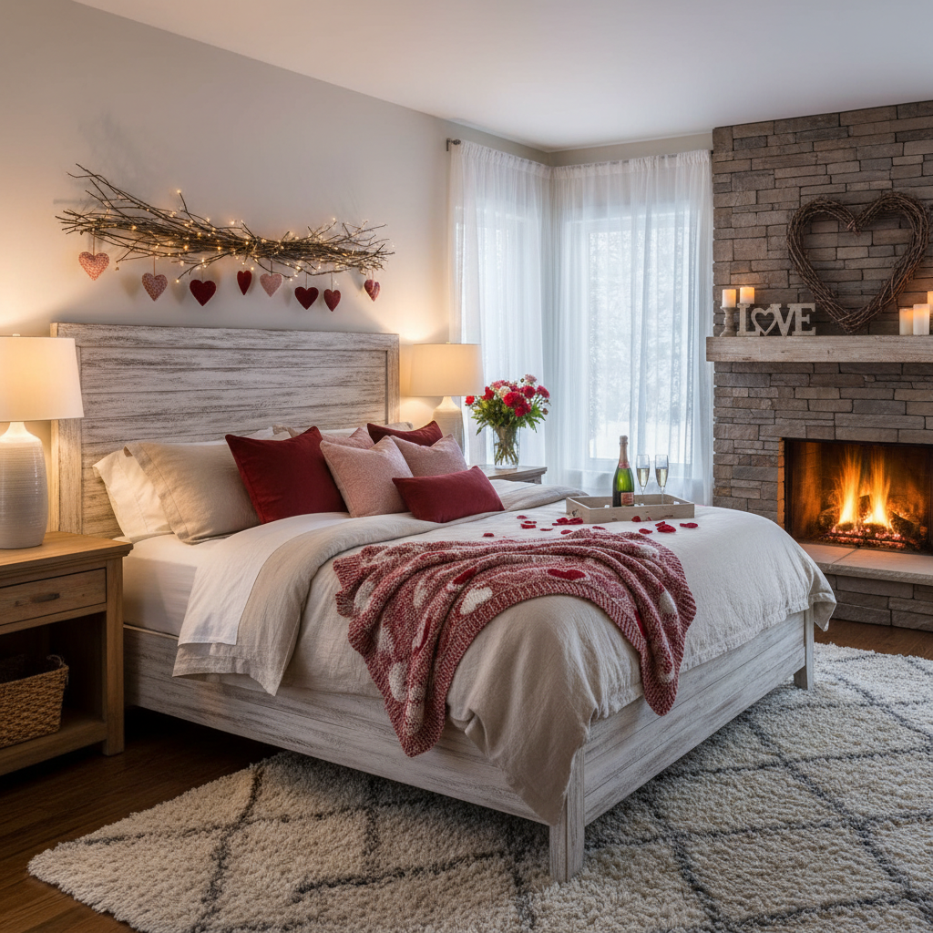 Rustic Valentine's Day Master Bedroom