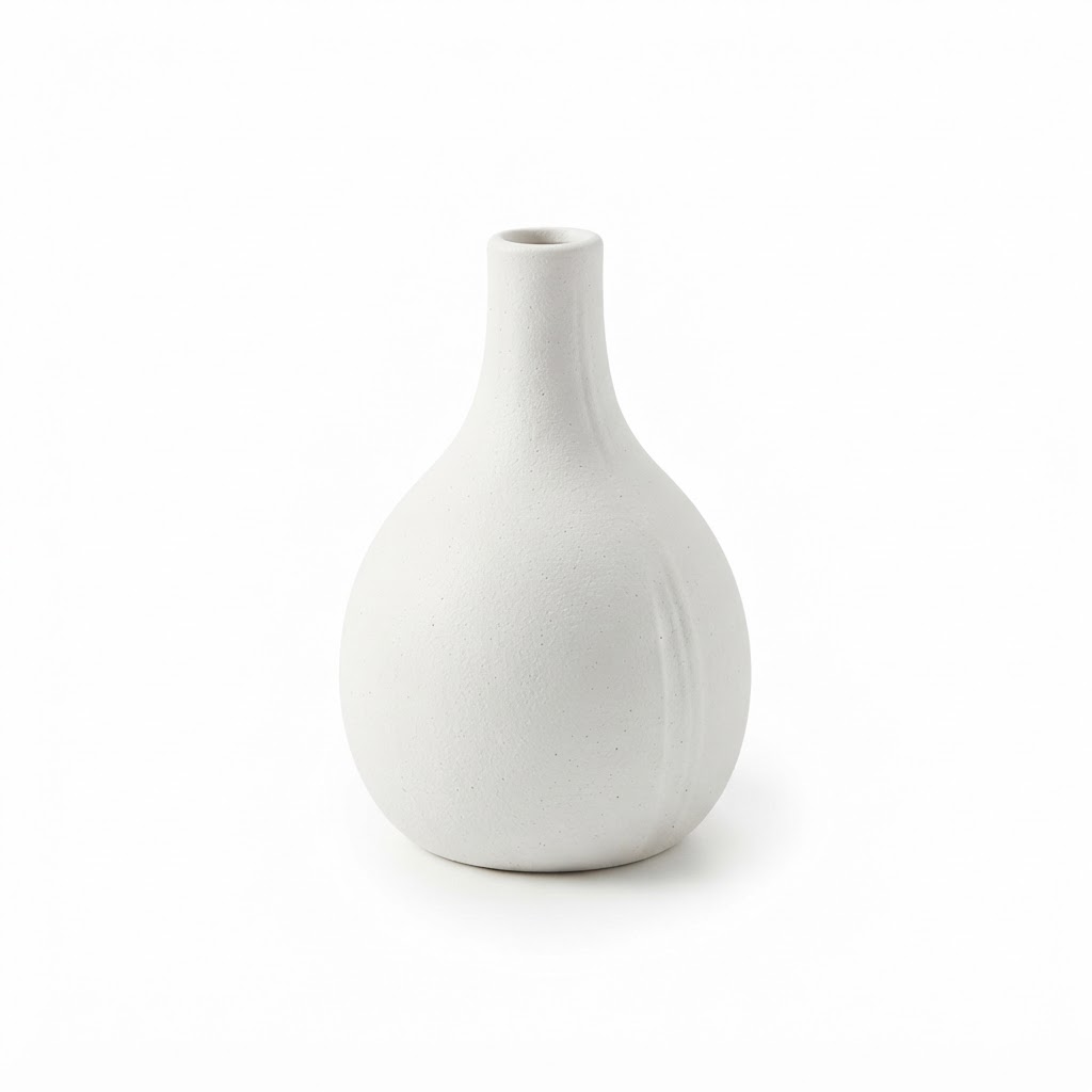 Ceramic White Bud Vases