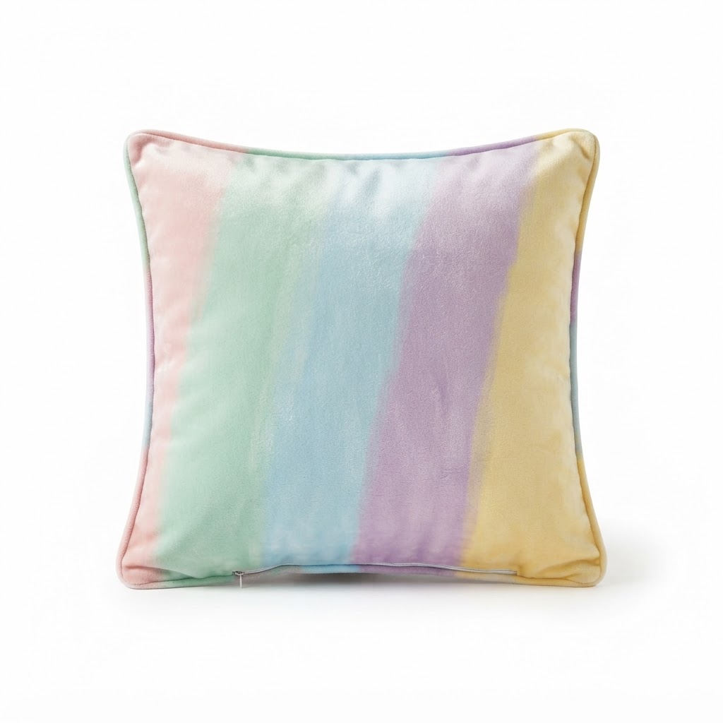 Pastel Velvet Throw Pillow