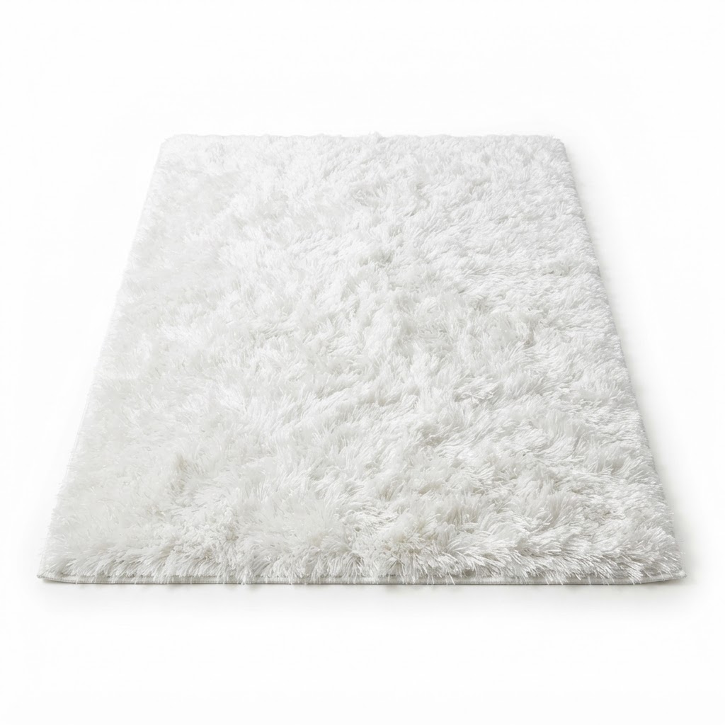 Shaggy White Area Rug