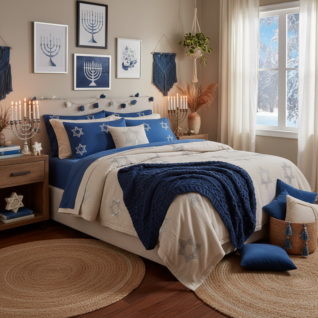 Boho Hanukkah Master Bedroom