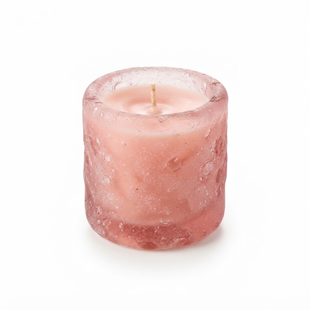 Pink Sea Glass Votive Candles