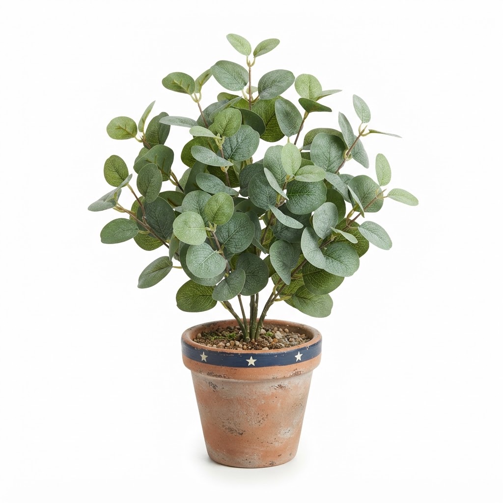 Faux Eucalyptus Potted Plant