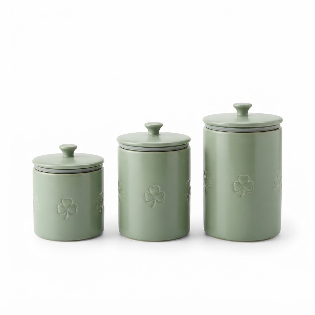 Sage Green Ceramic Canister Set