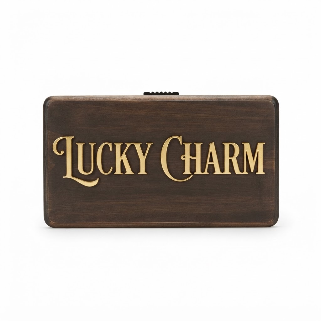 Gold Lettered Lucky Charm Sign