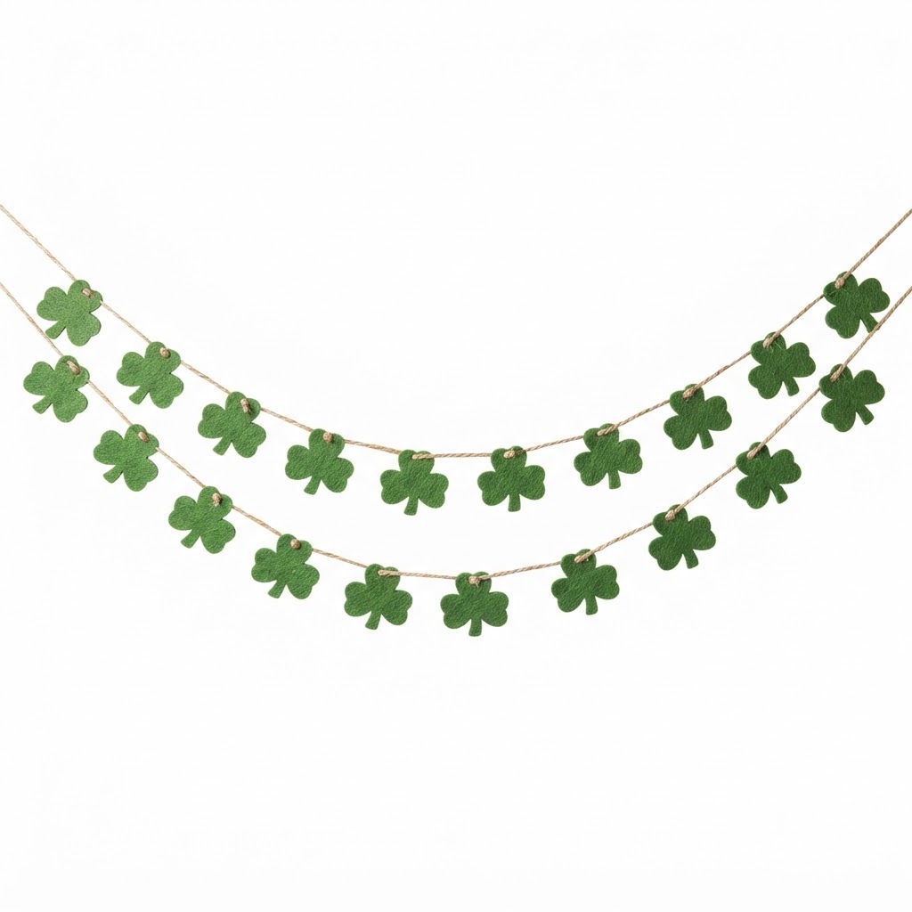 Felt Shamrock Garland