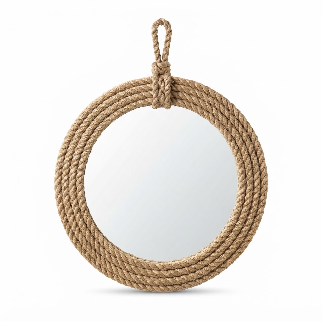 Natural Rope Framed Wall Mirror